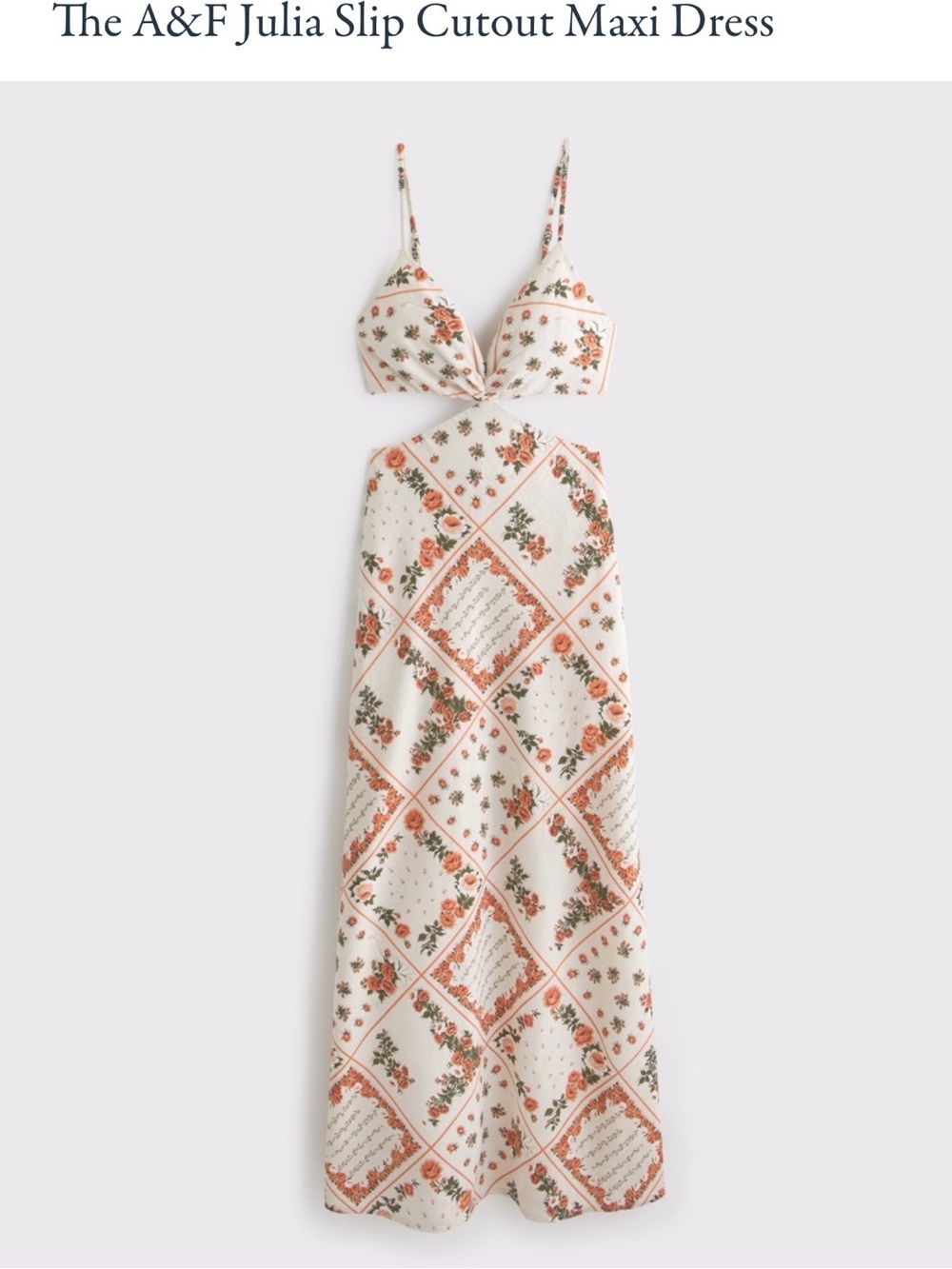 Abercrombie & Fitch Julia Slip Cutout Maxi Dress
